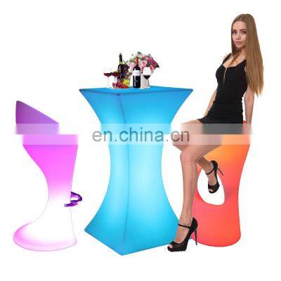 tabouret /Cheap modern waterproof tables and chairs for events, changing color light led led bar furniture