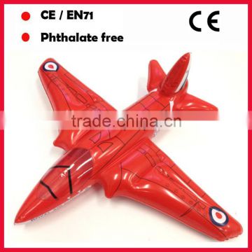 PVC inflatable fighter planes toys with red color for promotion