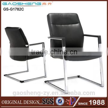 elegant chromed base conference leather chair office chair producer