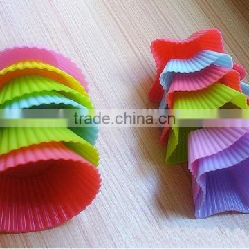 2014 new design Eco-friendly oval and five star shaped silicone cake cup mould
