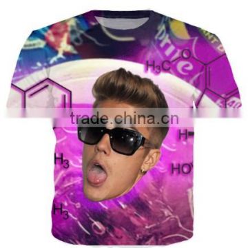 wholesale tee shirt printing company logo fashion man t shirt 3d radium print t-shirt