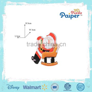 Paper christmas ornament 3d puzzle toy santa toy