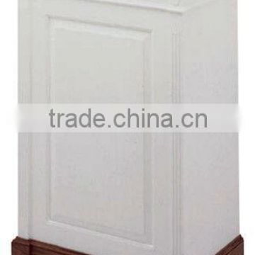 White finish wooden front carved PulPit with one shelf / white church furniture / conference room Pulpit ,wood church pulpit