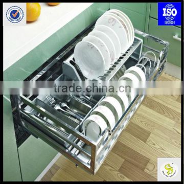 Rectangle kitchen cabinet pull out basket/metal pull basket /Stainless steel wire mesh kitchen cabinet pull out basket