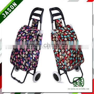 Pooyo satin shopping trolley bag with 2 wheels A2S-23