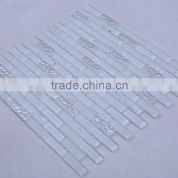 Super white bathroom wall tiles electroplating glass mosaic