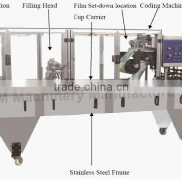 Automatic Stainess steel plastic cup filling seal machine