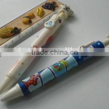 novelty heart and star shape logo printed retractable gel ink pen