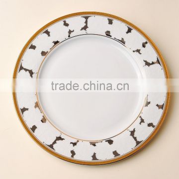 Special design gold/silver bone china dinnerware set