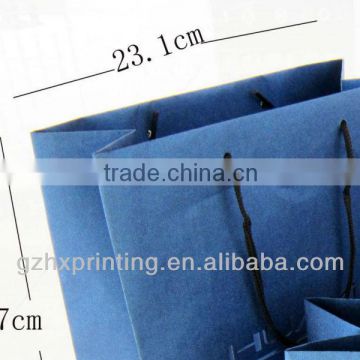OEM hot silver stamping shopping paper bag with handle