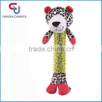 Wholesale Dog Toy Plush Pet Toy With Leopard Head