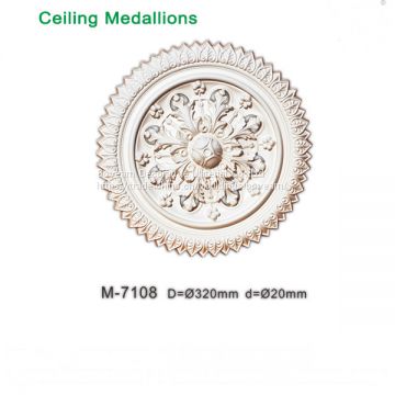 M-7108 Round Flower Polyurethane Foam Ceiling Medallion