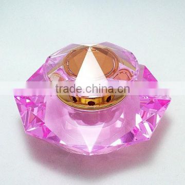 elegant design pink crystal perfume bottle for table decoration