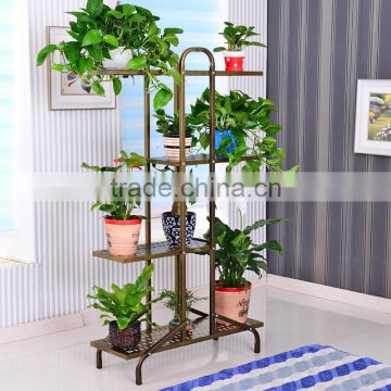 2016 wholesale 4-layer combinable iron garden flower display shelf rack