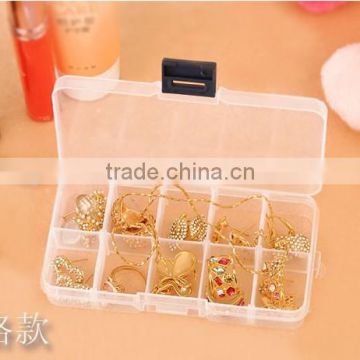 Cheap oem plastic 10 compartment jewelry storage box