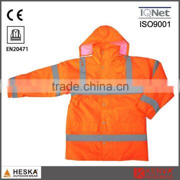 Custom workwear oxford hi vis safety winter 3m jacket