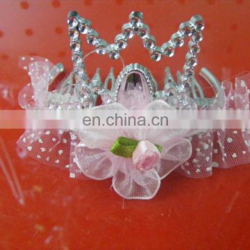 Carnival cheap children prom small princess mini plastic crown PH-0035