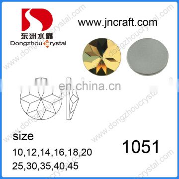 DZ-1051 round flat back glass stones for jewelry making