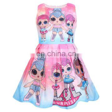 2020 Summer Girls Dress Print Cartoon Wholesale Children's Clothing