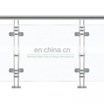 Hot Selling Balcony Stainless Steel Luxury Railing Glass Railing Balustrade Manufacturer from China
