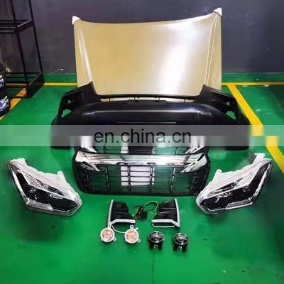 Car Accessories Front Rear Bumper Grille Facelift Wide Conversion Bodykit Body Kit for Isuzu D-max 2016-2019 Upgrade To 2021