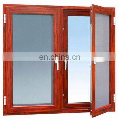 Soundproof double glass outward opening new design aluminum casement window