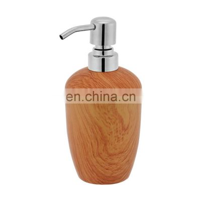 Stone Soap Bottle Dispenser OEM Custom Beauty Gilf Shampoo Bamboo Cosmetic Packaging Plastic Body Lotion Wooden with Soap Pump H