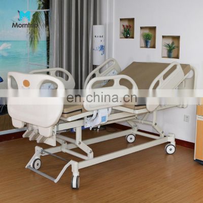 Medical Hospital Furniture 3 Functions Manual Electric Patient Care Children ICU Bed with ABS PP Damping Lifting Guardrail