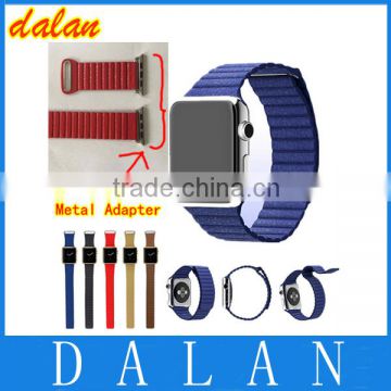 high quality Loop For Apple Watch leather band 42mm 38mm With Metal Adapter Adjustable Magnetic