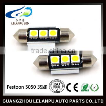 Hot sale Auto led light Festoon canbus car light festoon 5050 3smd canbus led lamp