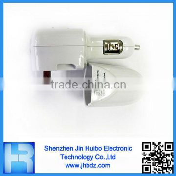 2013 Hot Selling Factory Price!!! 2 in1 USB Car Charger DC Adapter with Wall Plug Charger by Jin Huibo