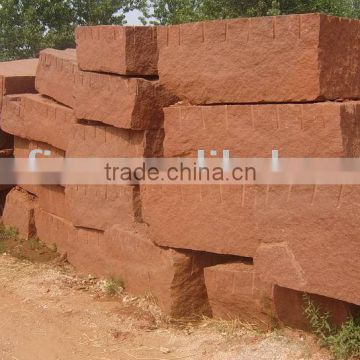 red sandstone block