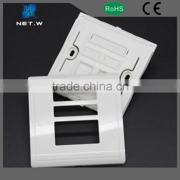 Network Cable Face Plate 1/2 Port Modular Jack Face Plate, RJ45 Keystone Jack Face Plate