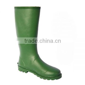 green waterproof knee high boots antiskid OEM rubber boots for women
