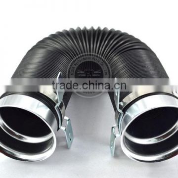 Flexible heat resistant hose, flexible exhaust pipe with flange