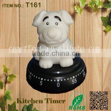 good quality rohs mechanical kitchen vinyl dog shape timer