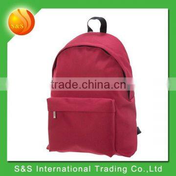 simple design promotional cheap school backpack with one front pocket