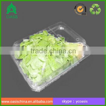 Clear plastic food/fruit/vegetable packaging tray