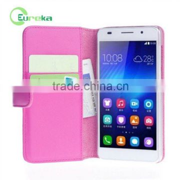 Cheap with hot selling wallet leather case for Huawei honor 6
