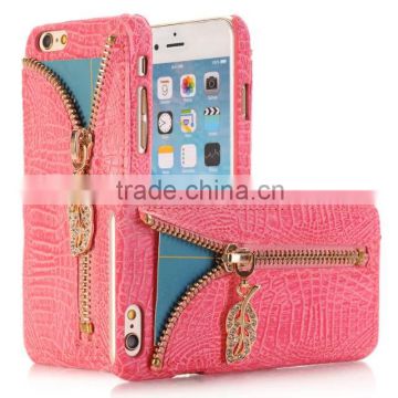 Customized Beautiful Mobile Phone Back Cover Leather Case For Iphone 6 Wholesale