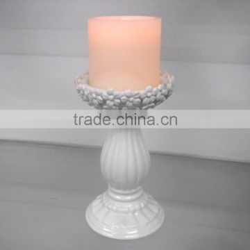 Flameless ivory real wax candle with timer for home, party, wedding decor