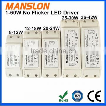 Factory supply constant current no flicker LED driver ic and 3W LED driver circuit from 1W to 60W