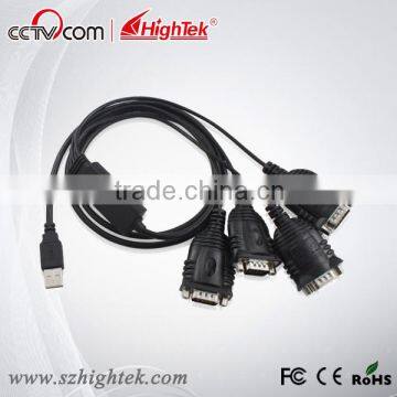 4-port usb to serial rs232 db9 pin converter cable