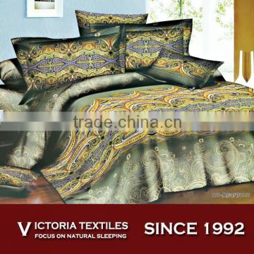 luxury pattern printed bed set with duvet cover 3d
