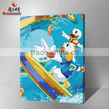 famous painting gifts for children DIY modern cartoon artwork oil painting by number