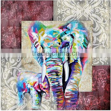 eliphant mother and son canvas printing painting for decoration