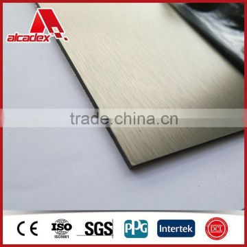 brashed aluminum composite panel