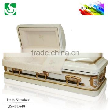JS-ST648 steel casket funeral supplier