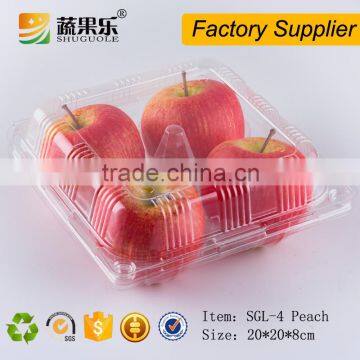 Disposable Blister Clear Customized fresh 4pcs peach fruit packaging