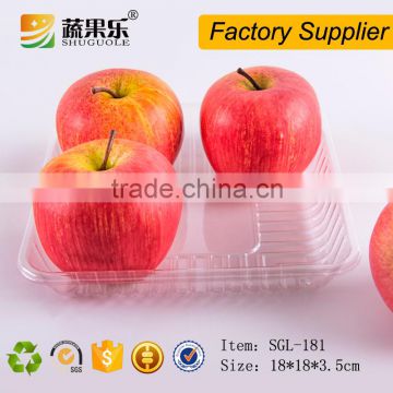 Clear plastic blister fruit tray
